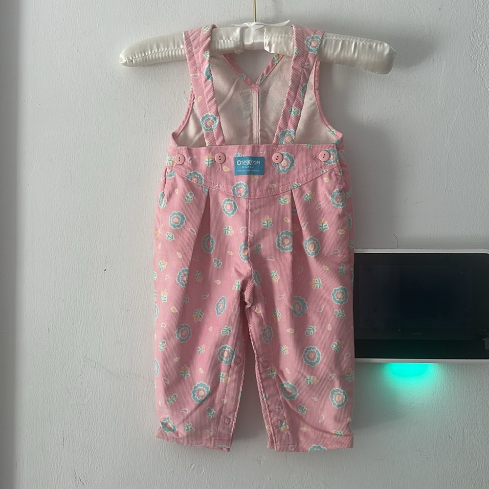 OshKosh | Vintage Floral Bubble Corduroy Overalls - Picture 8 of 8